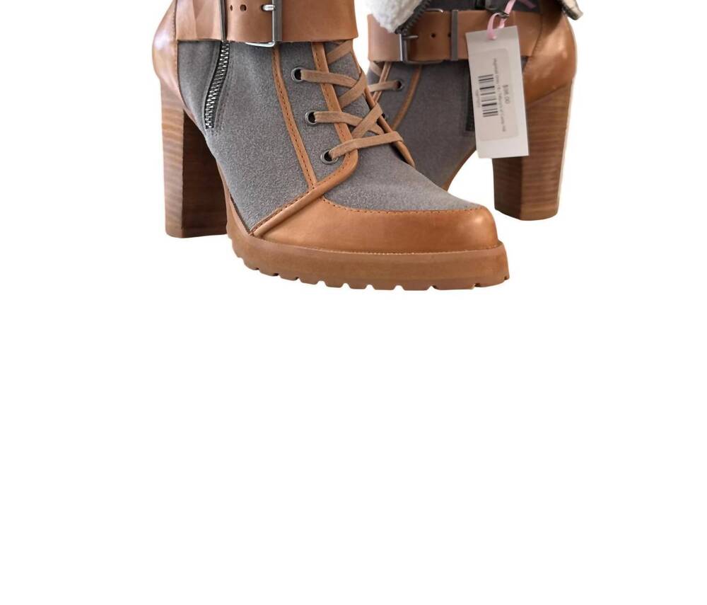 NEW NAUGHTY MONKEY women's hightrail boots in grey tan
